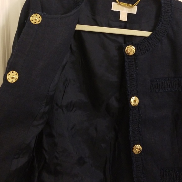 MK navy linen blazer - Picture 5 of 6